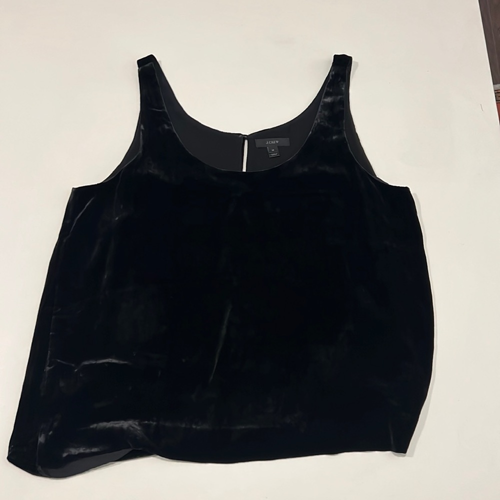 J. Crew Black Velvet Tank